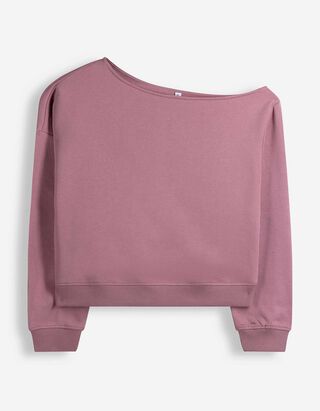 Sweatshirt - Schulterfrei - Flieder