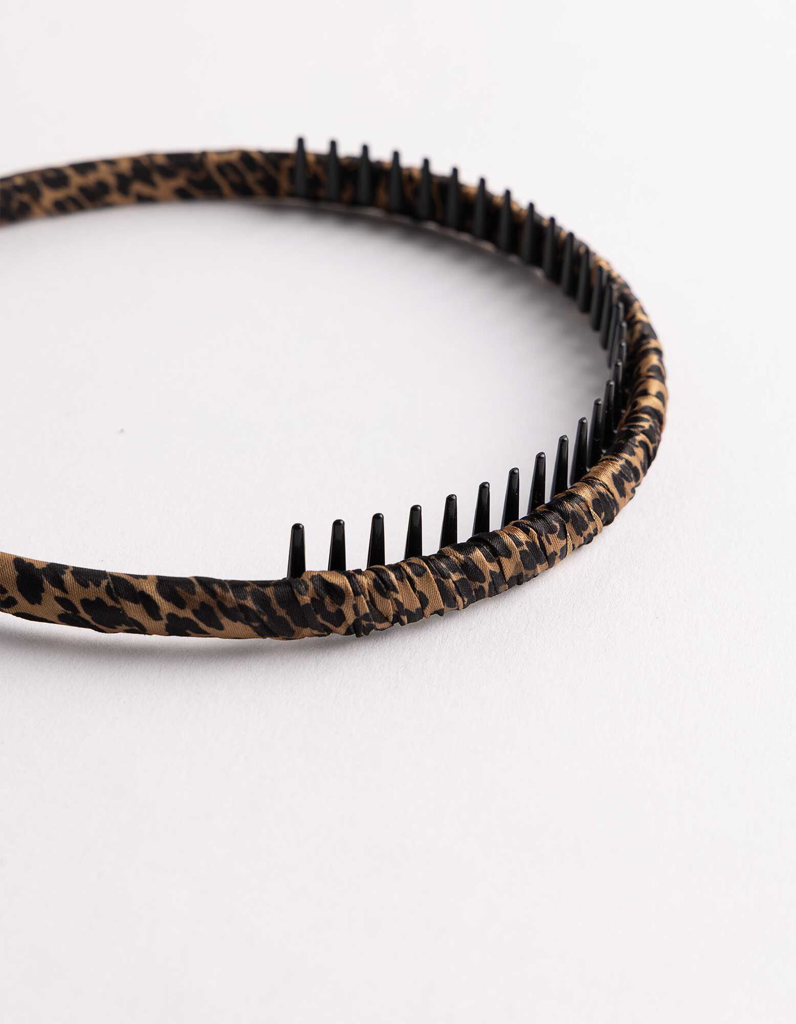 Nakit za kosu - Leopard print - crna
