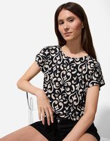 T-shirt - Print all-over - zwart