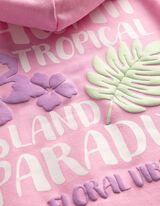 Hoodie - R&uuml;ckenprint - pink