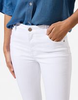 Pantacourt - Coupe Skinny Fit - blanc