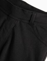 legginsy - szlufki do paska - czarny