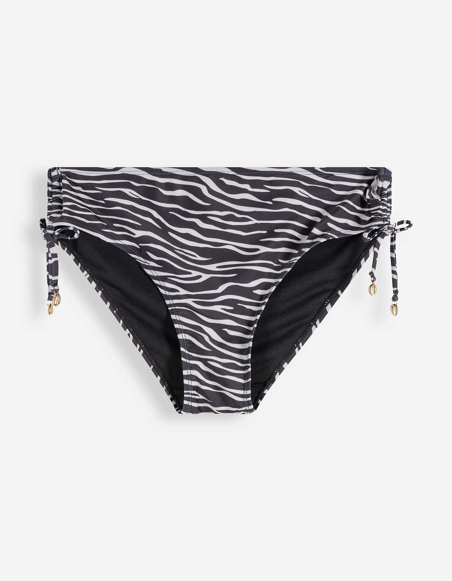 Short de bain - motif z&egrave;bre - noir