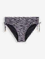 Short de bain - motif z&egrave;bre - noir