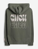 Sweatjacke - Print - grün