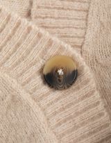 Strickjacke - Aufgesetze Taschen - beige