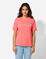 T-Shirt - Rückenprint - hellrot