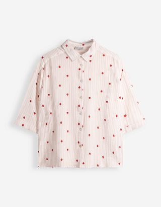 Bluse - Dreiviertel&auml;rmel - rosa