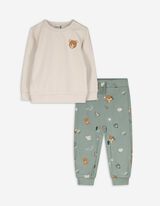 Set aus Shirt und Hose - Allover-Print - türkis