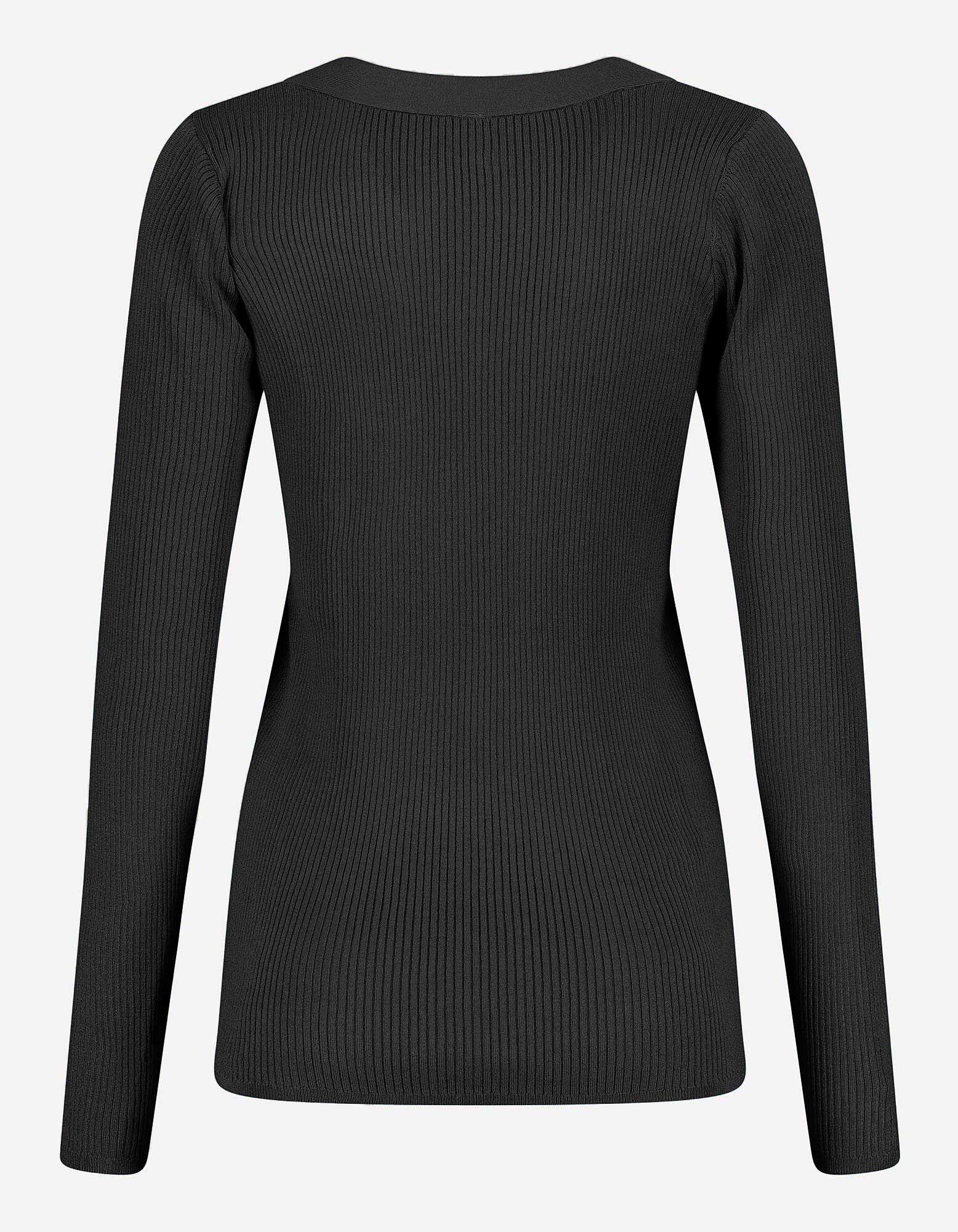 Pull-over - Viscose m&eacute;lang&eacute;e - Noir