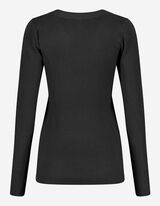 Pull-over - Viscose m&eacute;lang&eacute;e - Noir