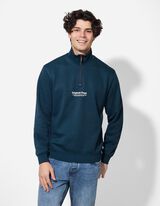 Sweatshirt - Troyer - türkis