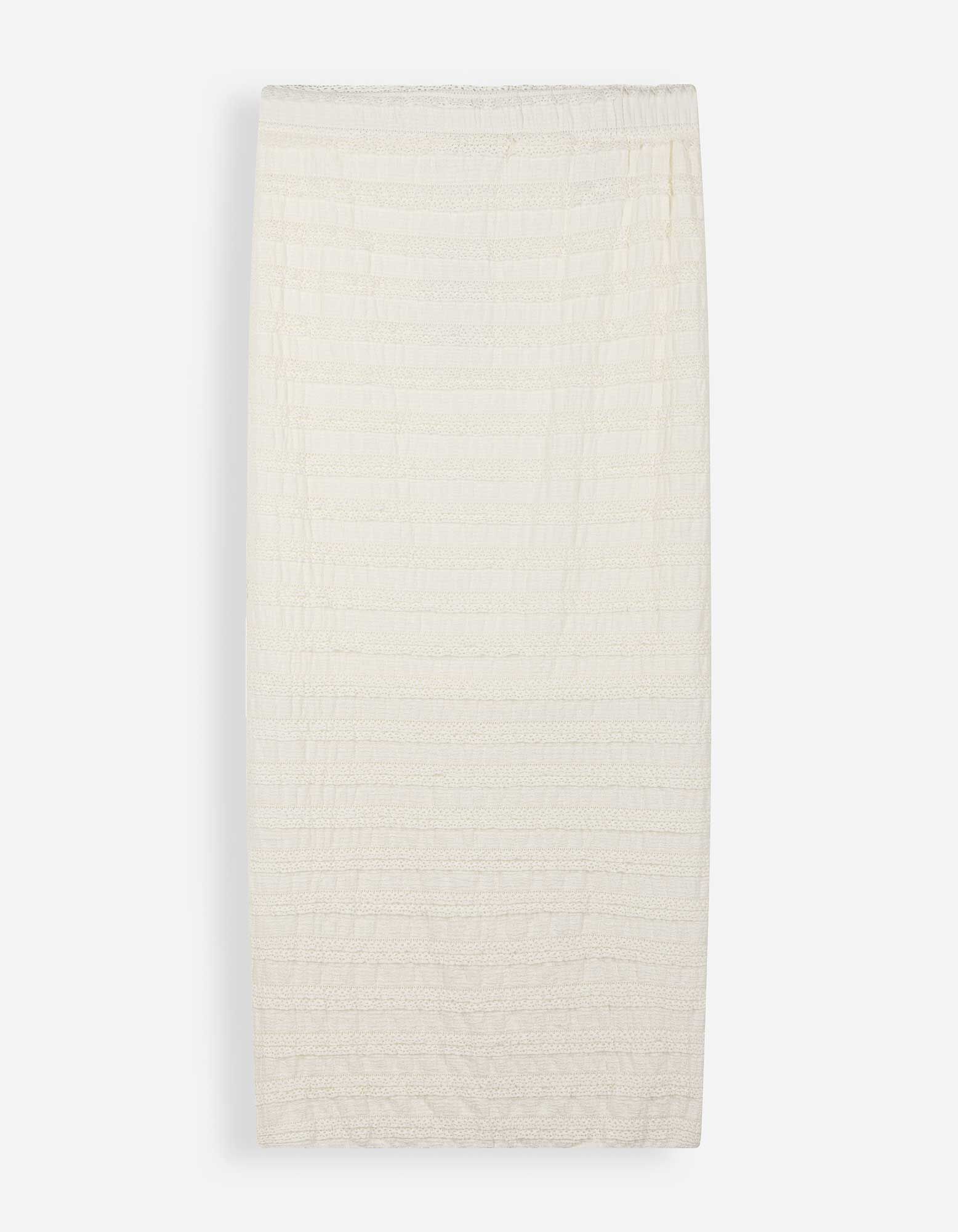Jupe maxi longueur - Dentelle - Blanc cass&eacute;