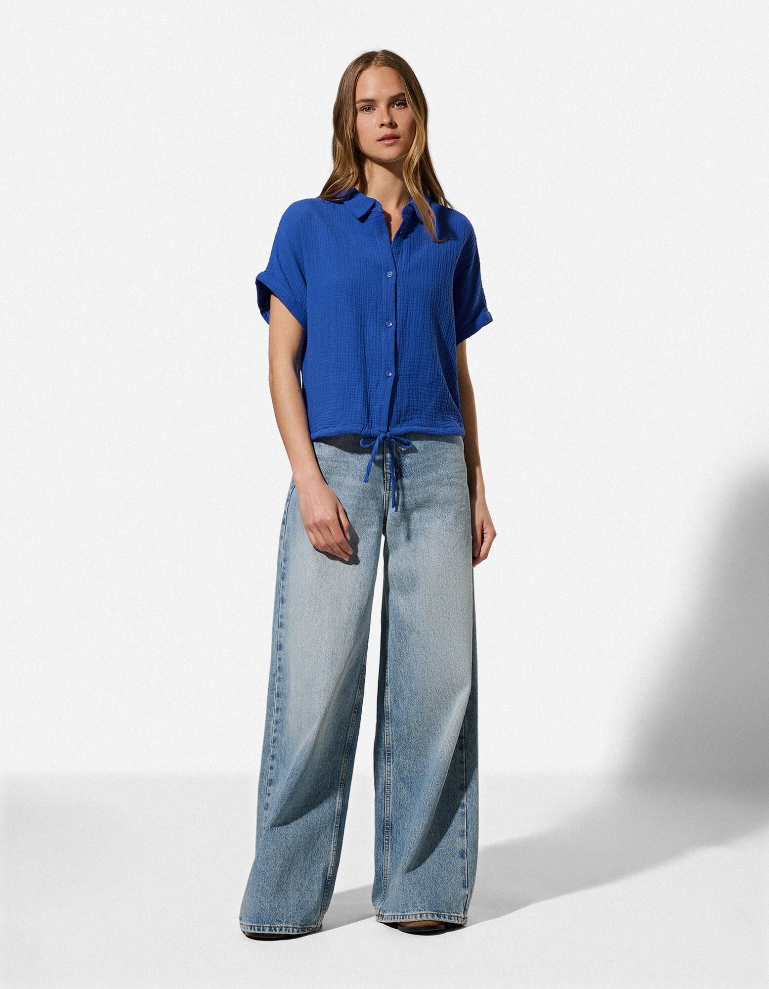 Chemise - Mousseline - Bleu