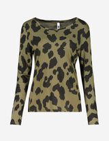 Damen Langarmshirt - Leopardenmuster