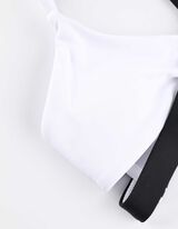 Bikiinitopist ja bikiinikombineest komplekt - Ringlussev&otilde;etud pol&uuml;ester - must