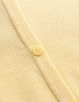 Dzianinowy top - listwa z guzikami - jasny zolty