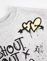 Bluză de trening - Imprimare frontală - Gri deschis