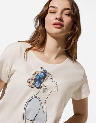 T-Shirt - Print - wei&szlig;