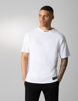 T-shirt - Message imprim&eacute; - blanc