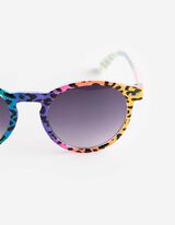 Sonnenbrille - Leopardenmuster - schwarz