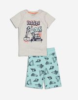 Tricou - Imprimeu mesaj - Gri deschis