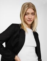 &Uuml;likonna jakk - viskoosi sisaldusega - must