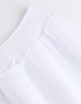 Fustă &icirc;n linie A - Amestec viscoză - Alb