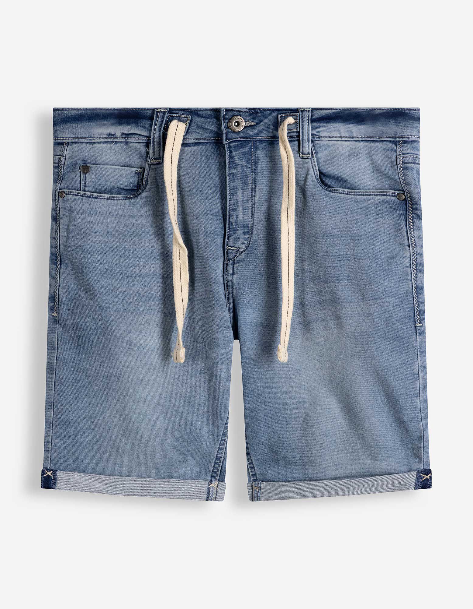 Short - D&eacute;tail nou&eacute; - bleu clair