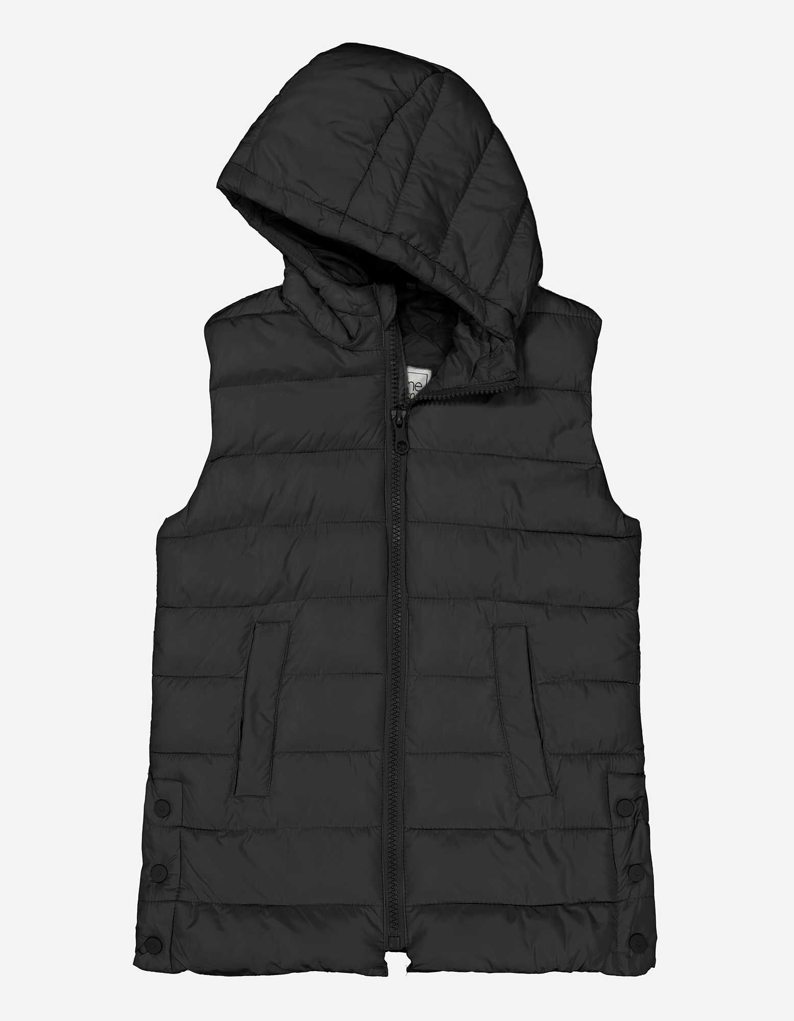 Gilet trapuntato - Cappuccio - nero