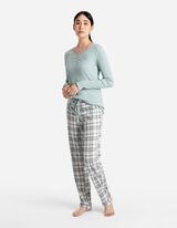 Pyjamabroek - Tunnelkoord in de zoom - groen