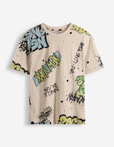 T-shirt - Oversized fit - lichtgrijs