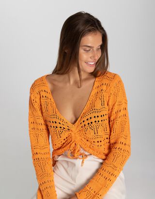 Cardigan - Broderie anglaise