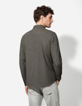 Camicia - Misto lino - verde scuro