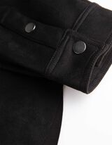 Hemdjacke - Lederoptik - schwarz