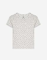 T-Shirt - Allover-Print - weiß
