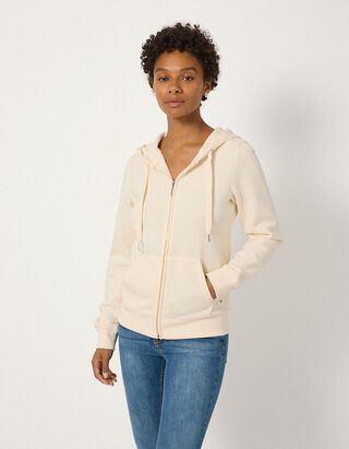 Sweatjacke - Regular Fit - Hellgelb