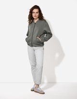 Sweatjacke - einfarbig - gr&uuml;n