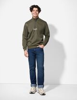 Sweatshirt - Troyer - dunkelgrün