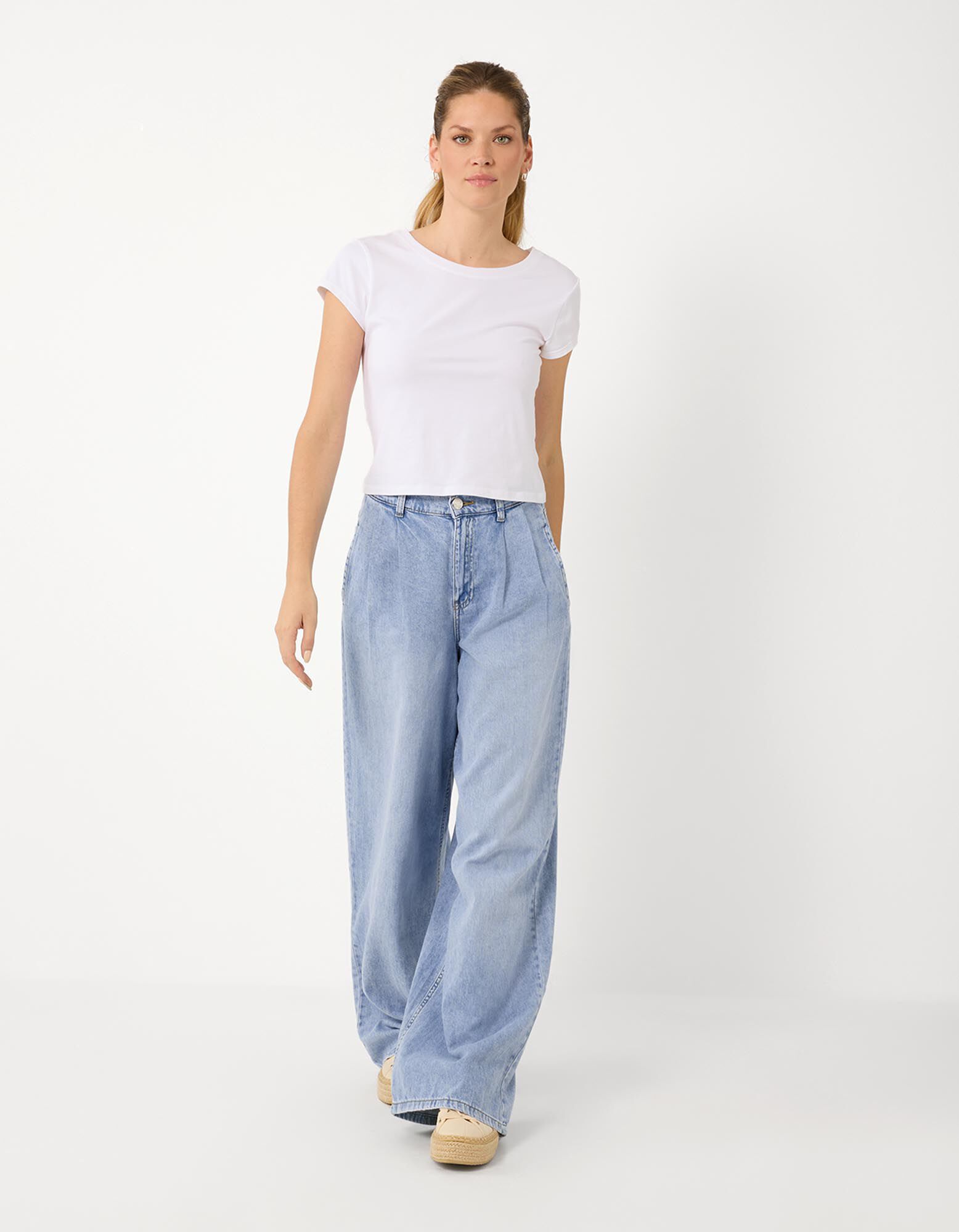 Jeans - Wide Fit - Hellblau