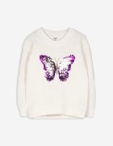 Maglione - Paillettes doubleface - bianco