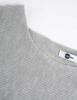 Pulover de tricot - Mâneci supradimensionate - Gri