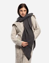 Šál - Vlnený vzhľad - tmavoseda