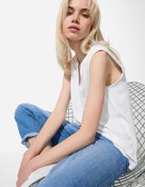 blousetop - Effen - wit