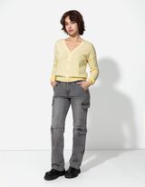 Pletena jopa - Bombaž - svetlo rumena