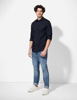 Hemd - bügelleicht - dunkelblau