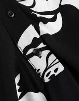 Bluse - Florales Muster - schwarz