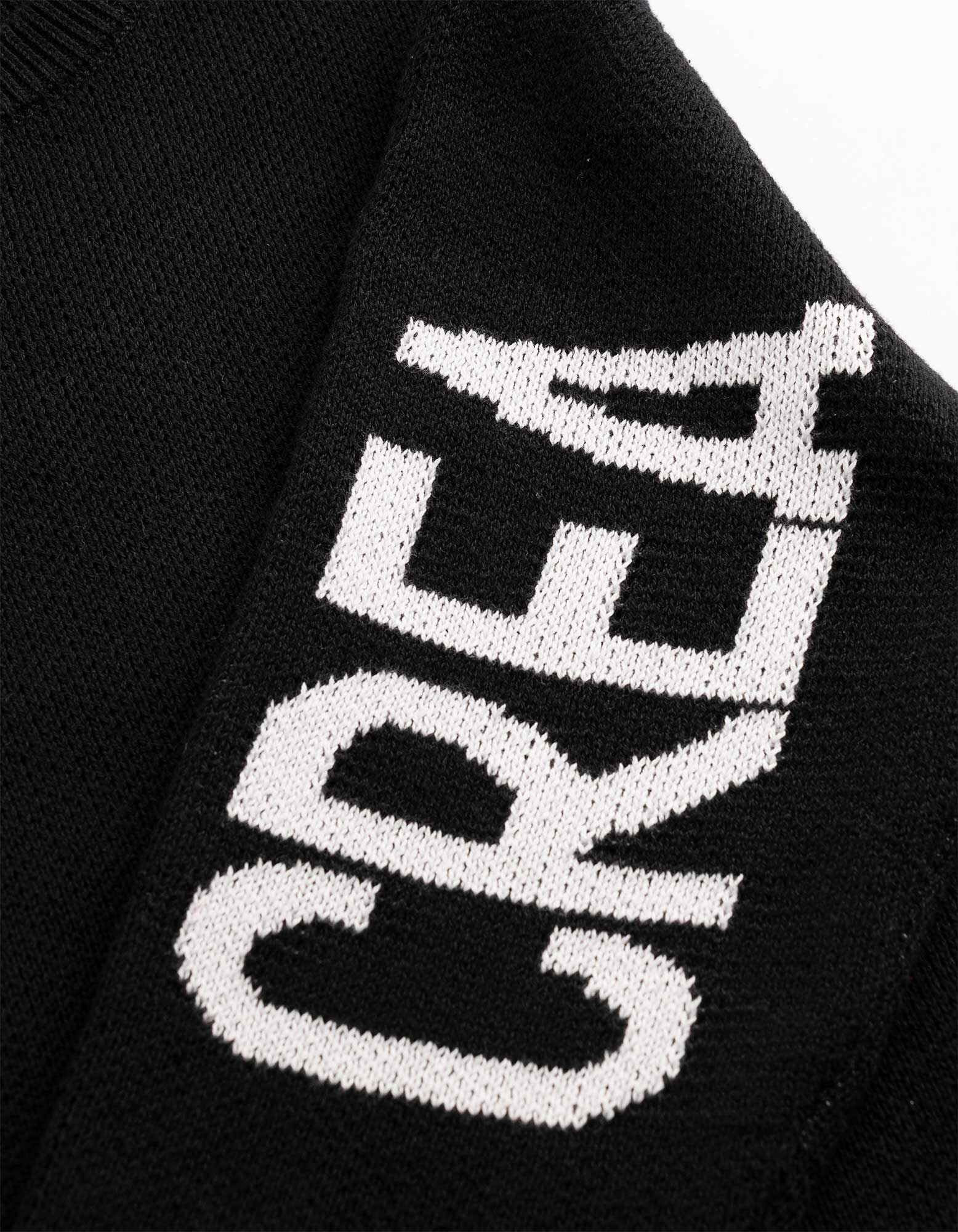 Strickpullover - Oversized Fit - Schwarz