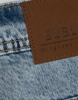 Džíny - seprané - svetle  modra