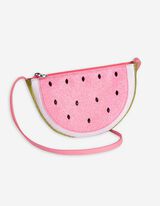 Borsa a tracolla - Tessuto glitterato - rosa fucsia